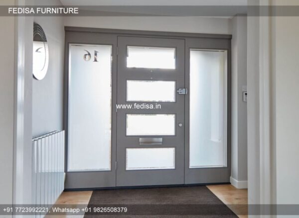 Front Door Side Glass Design Sliding Door Design For Main Door Manichitrathazhu Door Design