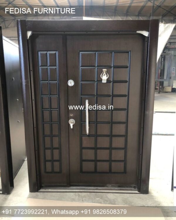 White Door Design With Glass Door Grill Gate Design Hall Entrance Door Design