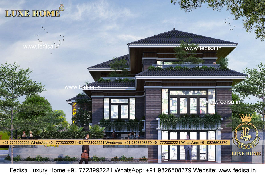 Home Pop Design Luxury Private Pool Villa 1950s House Exterior Amazing House Designs