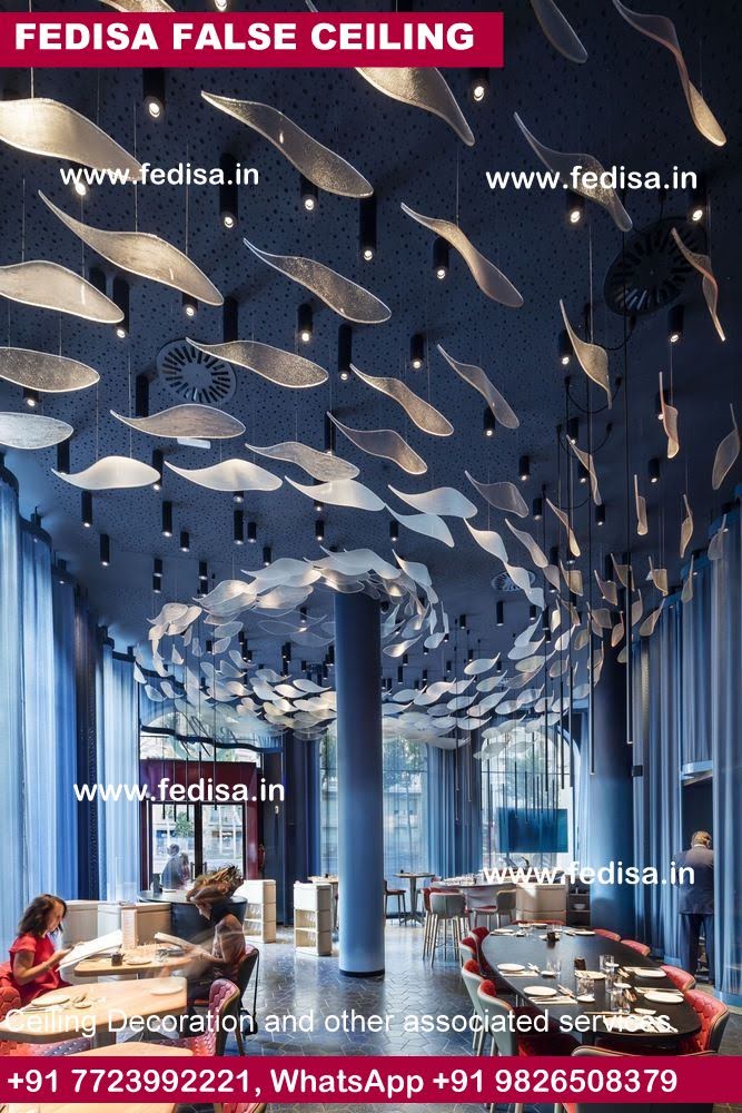 Office False Ceiling Price Cement Sheet Ceiling Design Indian Restaurant Branding