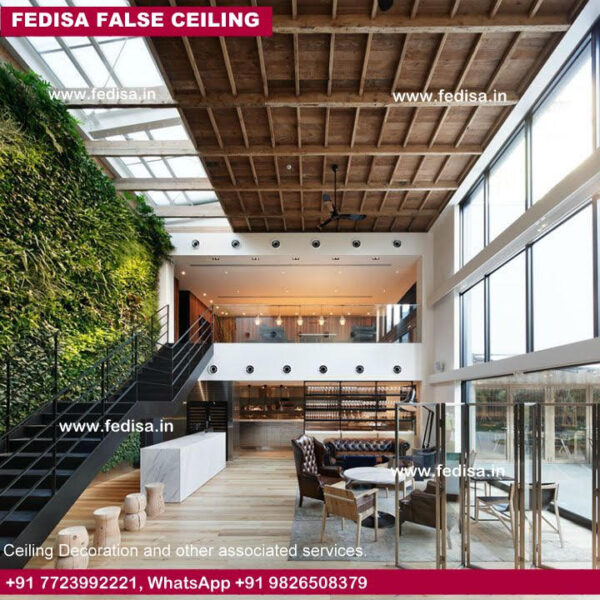 False Ceiling For Office Cabin Custom Ceiling Design Coffee Shop Industrial Design