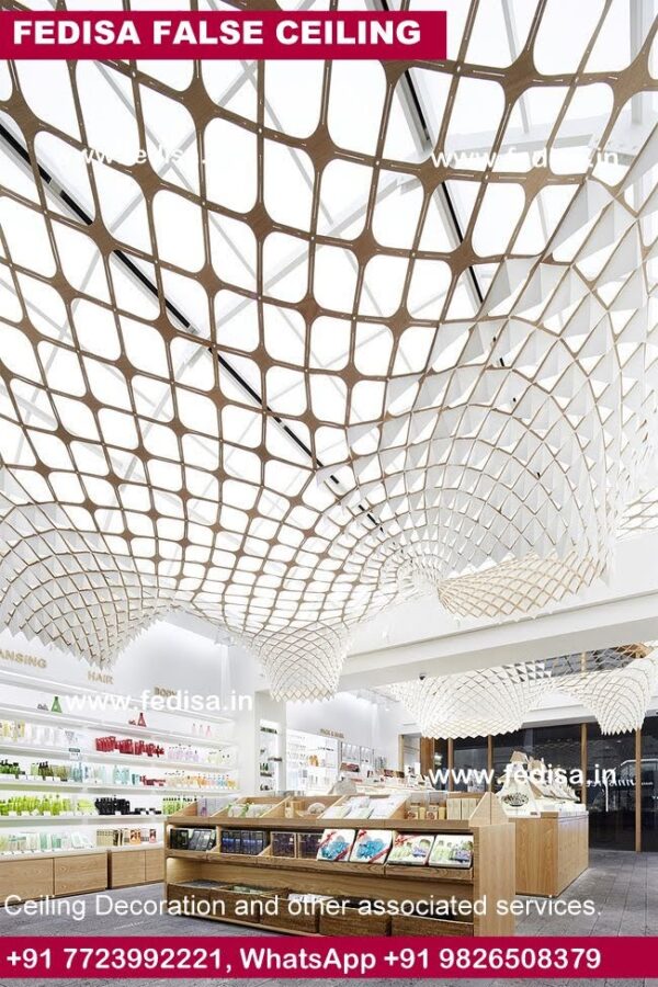 Office Fall Ceiling Fall Ceiling Model Bamboo Design Cafe