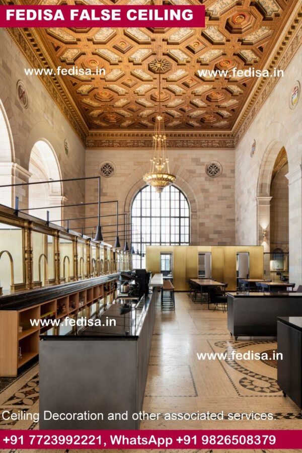 Office Forsling Design False Ceiling Design For Square Living Room Hotel Room Interior