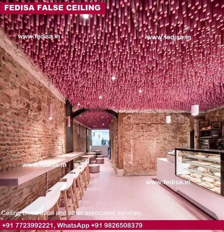 Office Pop Ceiling 3d False Ceiling Side One Design Hotel Garni