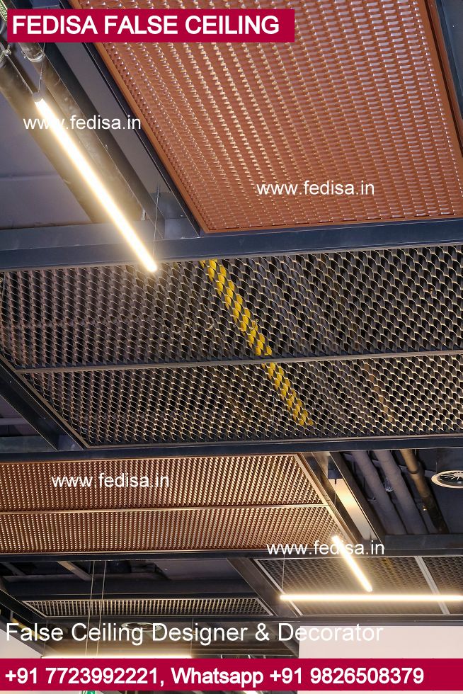 Office Pop Design Gi False Ceiling Hotel Lobby Entrance Design