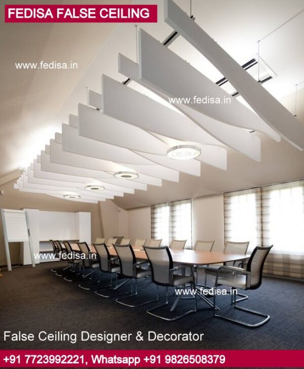 Office Forsling Design Sloped Roof False Ceiling Luxury Hotel Decor