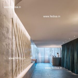 Simple Office Ceiling Design Pop Double Fan Design Coffee Shop Layout
