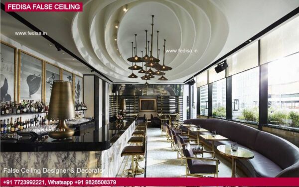 Gypsum False Ceiling For Office Pop Chajja Design De Brush Cafe