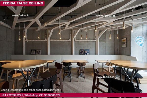 False Ceiling For Office Room Pop Side Design Home Cafe Interior