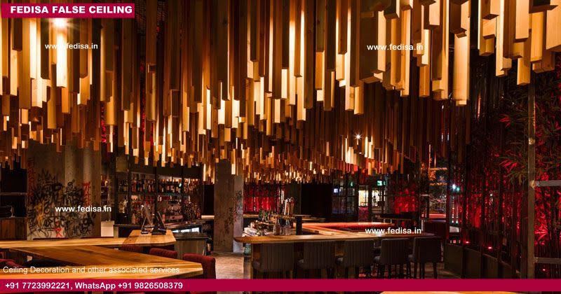 Pop Ceiling Design Office False Ceiling With 2 Fans Cafe Color Design