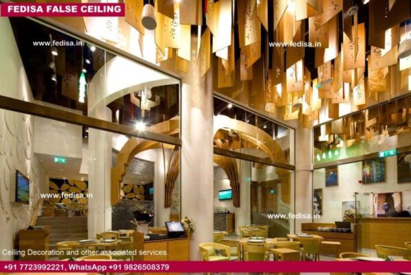 Office Pop Ceiling Ceiling Design Border Cafe Interior Designers