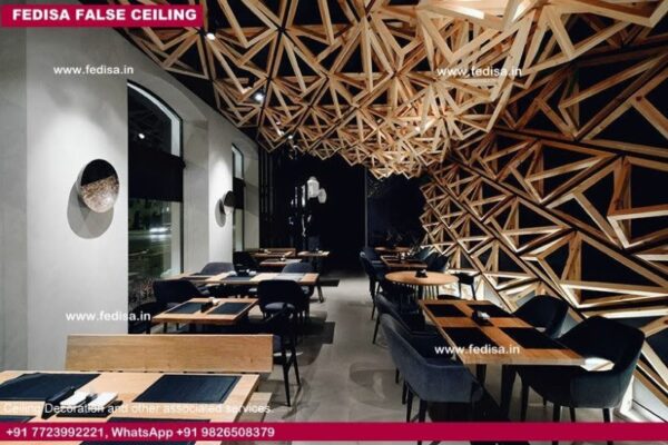 Restaurant Ceiling Design Flower Design False Ceiling Hotel Room Interior