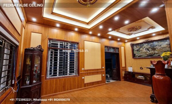 Wooden Pop Design Wooden Panel False Ceiling False Ceiling Design For Shop