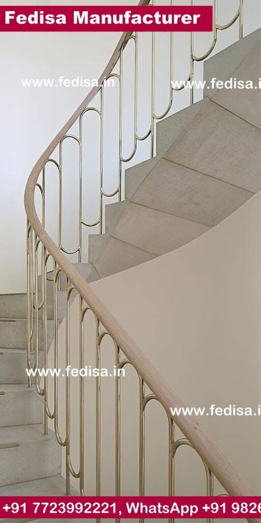 Ss Staircase Railing Curved Iron Stair Railing Wrought Iron Staircase