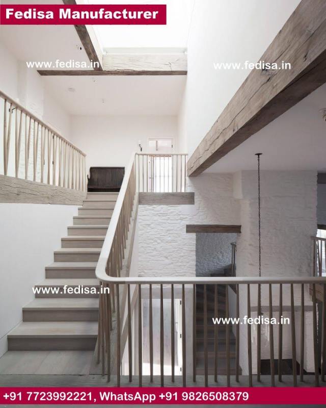 Metal Stair Frame Glass Tread Staircase Glass Fence Stairs Wooden Railing For Stairs With Glass