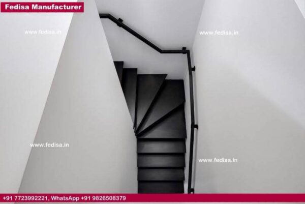 Steel Frame Staircase Exterior Iron Stair Railing Rod Iron Railings For Exterior Stairs White Wrought Iron Stair Railing