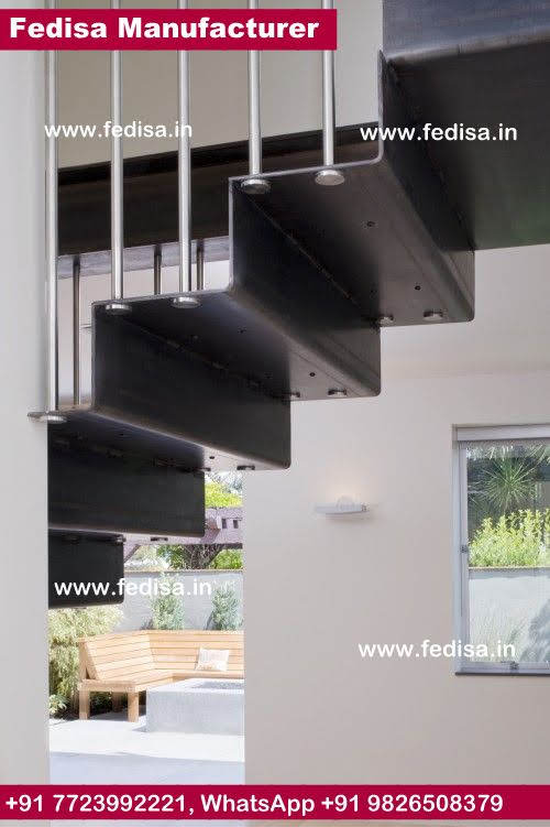 Metal Cable Stair Railing Ss Steel Staircase Folded Steel Staircase Exterior Metal Staircase