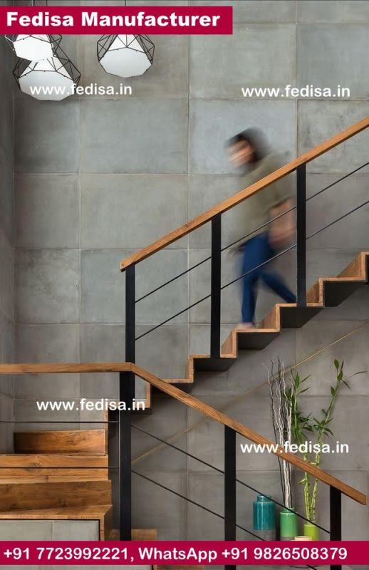 Stainless Steel Staircase Restoring Wooden Banisters Cherry Wood Stairs Small Wooden Staircase