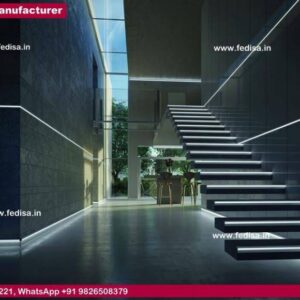 Steel Plate Stair, Half Spiral Stairs | Living room stairs