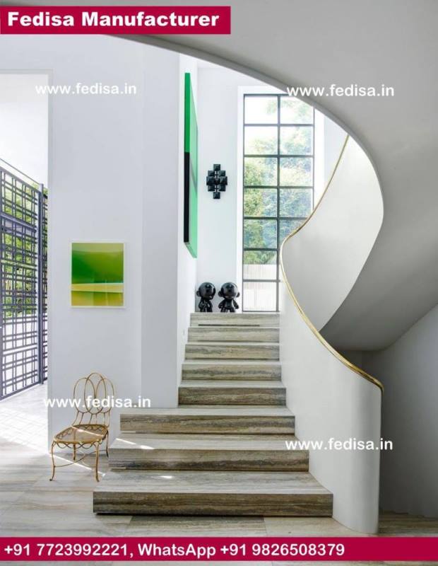 Curved Steel Staircase, Wrought Iron Staircase | Living room stairs