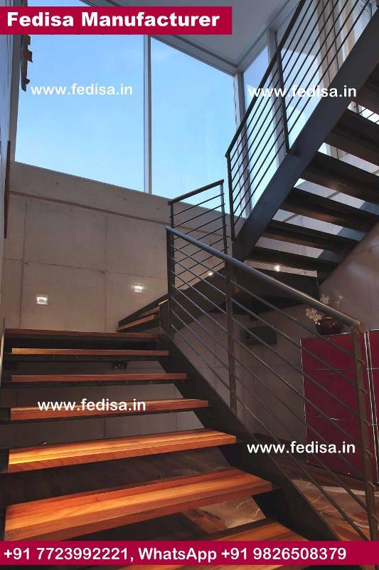 Stainless Steel Cable Stair Railing, a staircase contains three steps | Living room stairs