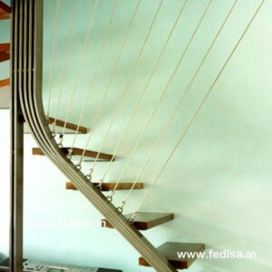 Stainless Steel Spiral Railing, staircase glass | Living room stairs