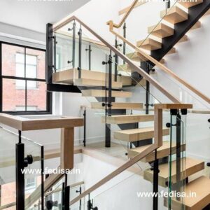 Cable Railing For Interior Stairs, staircase nosing | Living room stairs