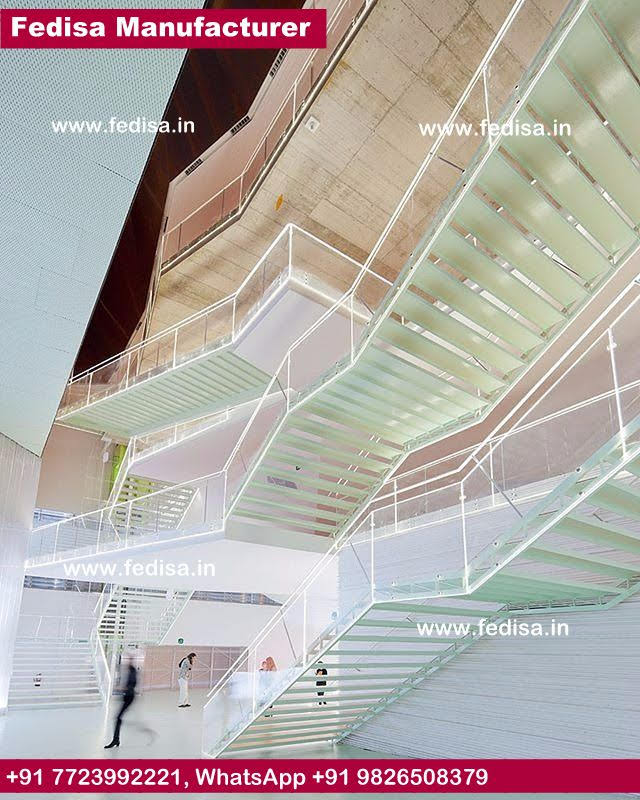 Steel Plate Stair, staircase railing design | Living room stairs