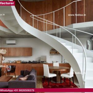 Circular Metal Staircase, Checker Plate Stairs | Living room stairs