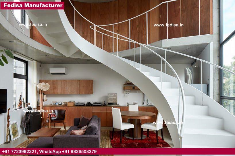 Circular Metal Staircase, Checker Plate Stairs | Living room stairs