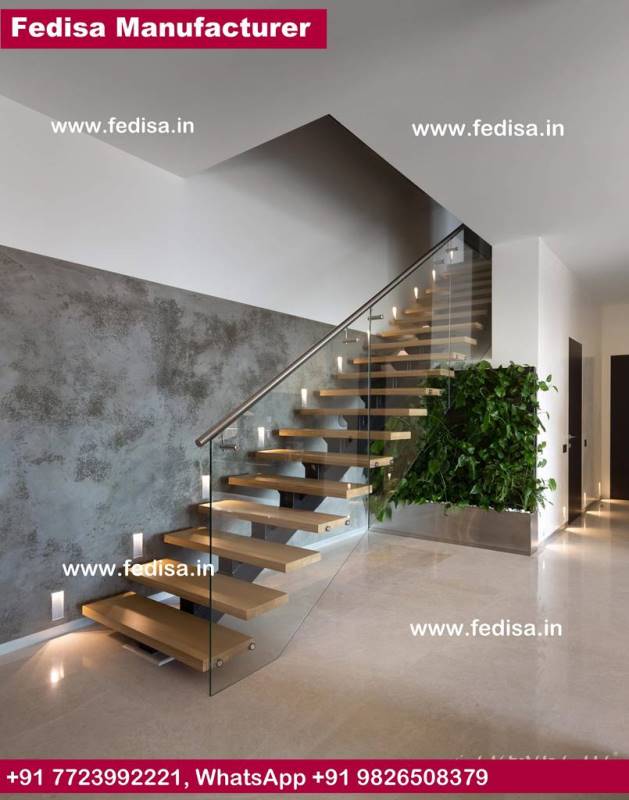 Stair Railing Wood And Steel, Steel Railing With Glass For Stairs | Living room stairs