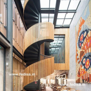 Stainless Spiral Stairs, Glass And Chrome Staircase | Living room stairs
