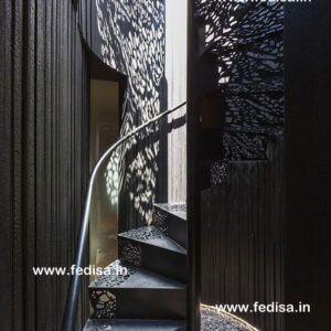 Steel Stair Railing Cost, Glass Steps Staircase | Living room stairs