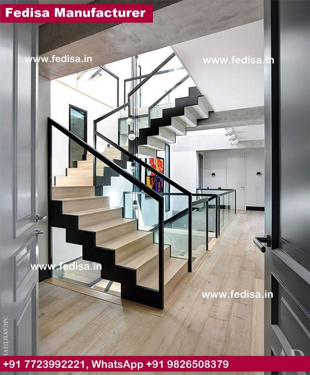 Steel Railing On Stairs, All Glass Staircase | Living room stairs