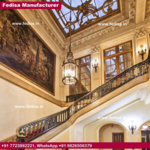 Steel Stair Railing Cost, Premade Wood Stairs | Living room stairs