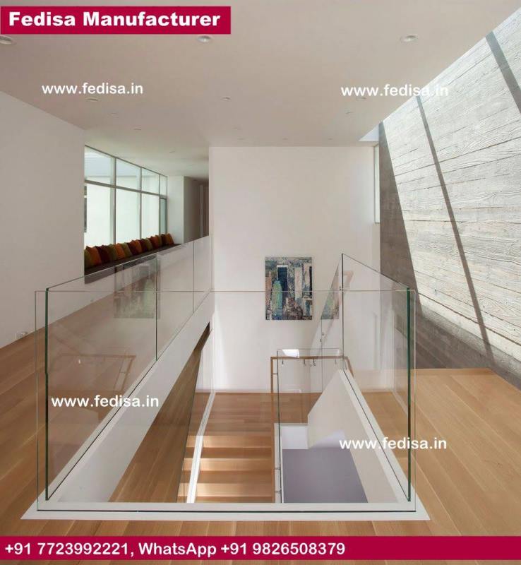 Stainless Steel Staircase Railing With Glass, Staircase With Wood | Living room stairs