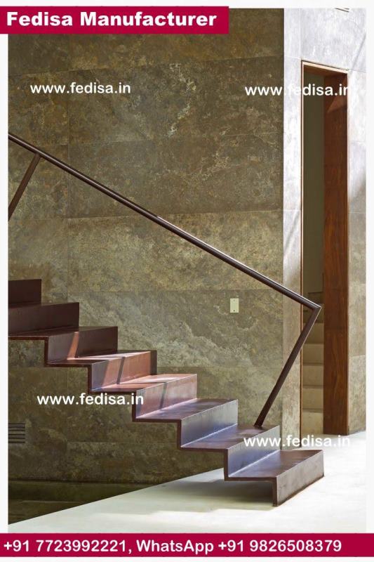 Modern Cable Stair Railing, Wooden Stairs For Small Spaces | Living room stairs