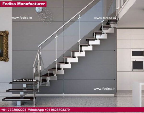 Square Pipe Staircase, Black Wood Banister | Living room stairs