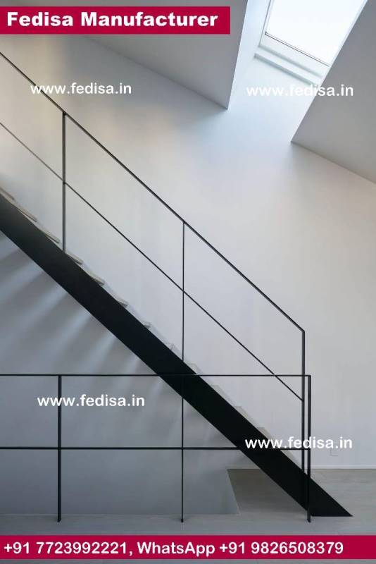 Steel Stair Railing Cost, Spiral Staircase Wooden Steps | Living room stairs