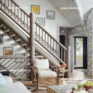Modern Cable Stair Railing, Round Shape Stairs | Living room stairs