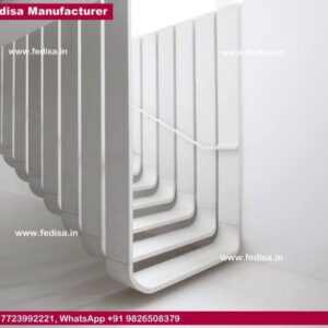 Square Pipe Staircase, Half Round Concrete Steps | Living room stairs