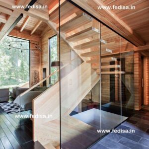 Steel Railing On Stairs, staircase block | Living room stairs
