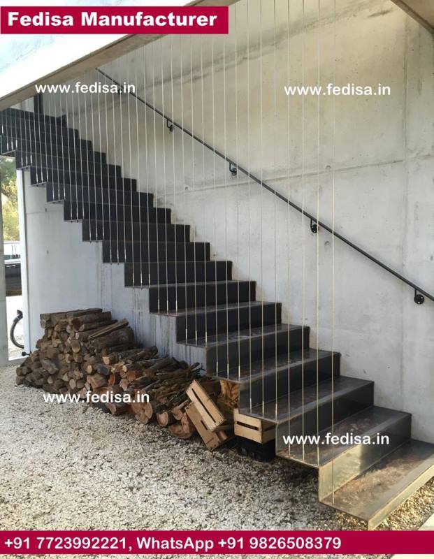 Steel Stair Railing Cost, staircase reinforcement | Living room stairs