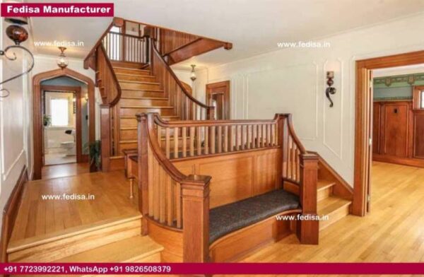 Industrial Staircase Railing, Interior Wood Balusters | Living room stairs