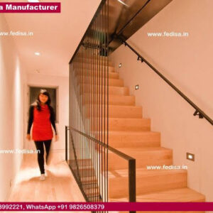 Interior Steel Stairs, Wooden Banister Rails | Living room stairs