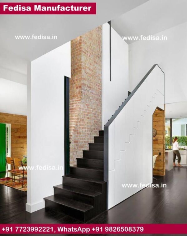 Steel Stairs Residential, Dark Wood Stair Railing | Living room stairs