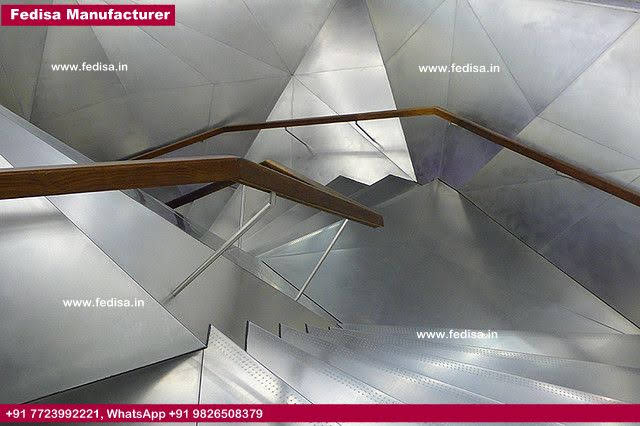 Glass And Metal Stair Railings, Metal Outdoor Spiral Staircase | Living room stairs