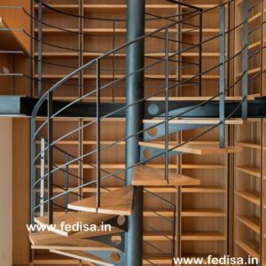 Round Metal Staircase, 36 Inch Spiral Staircase | Living room stairs