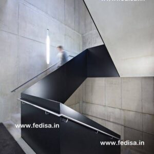 Steel Folding Stairs, Stairs With Rounded Bottom Step | Living room stairs