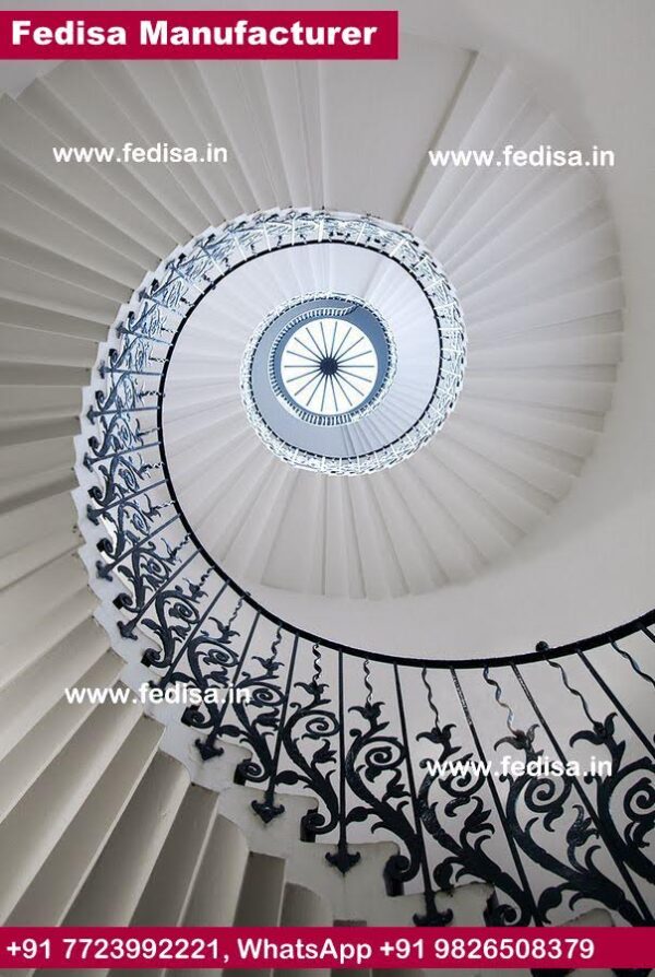 Industrial Staircase Railing, Outdoor Metal Spiral Staircase | Living room stairs